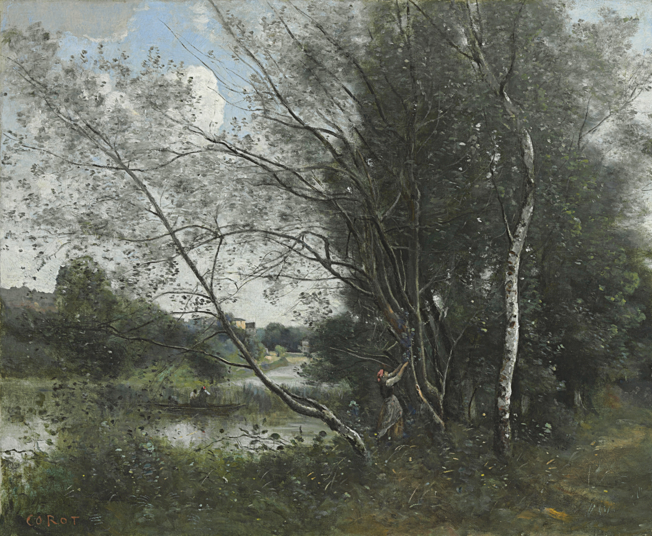 Ville-d'Avray, l'étang à l'arbre penché 
