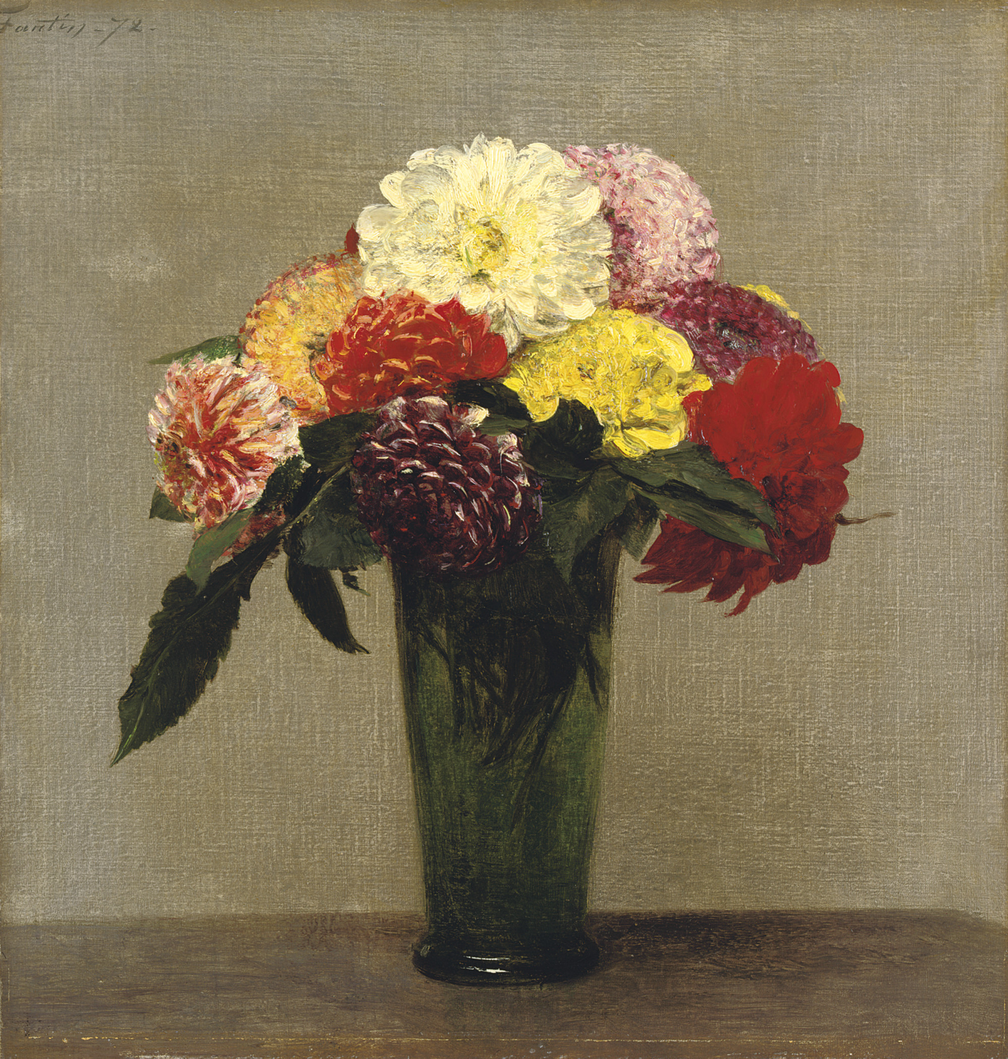 Henri Fantin-Latour (1836-1904) , Bouquet de dahlias | Christie's