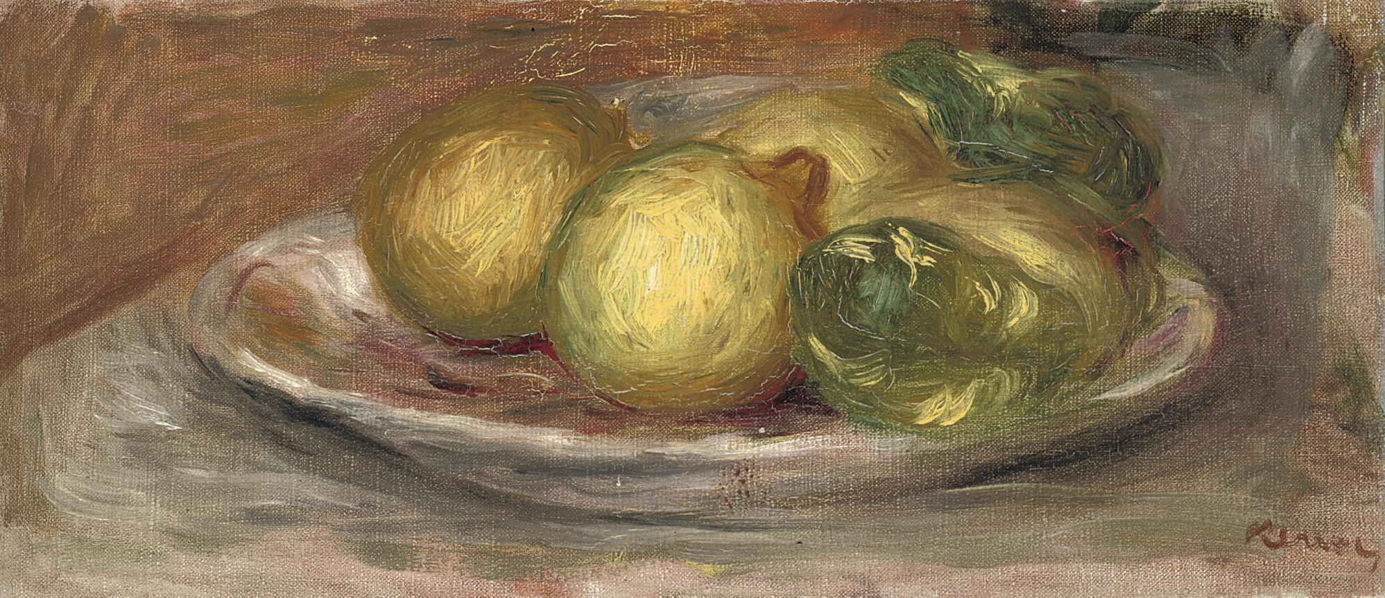 Pierre-Auguste Renoir、NATURE MORTE Pierre-Auguste Renoir (1841-1919) , Nature morte aux citrons