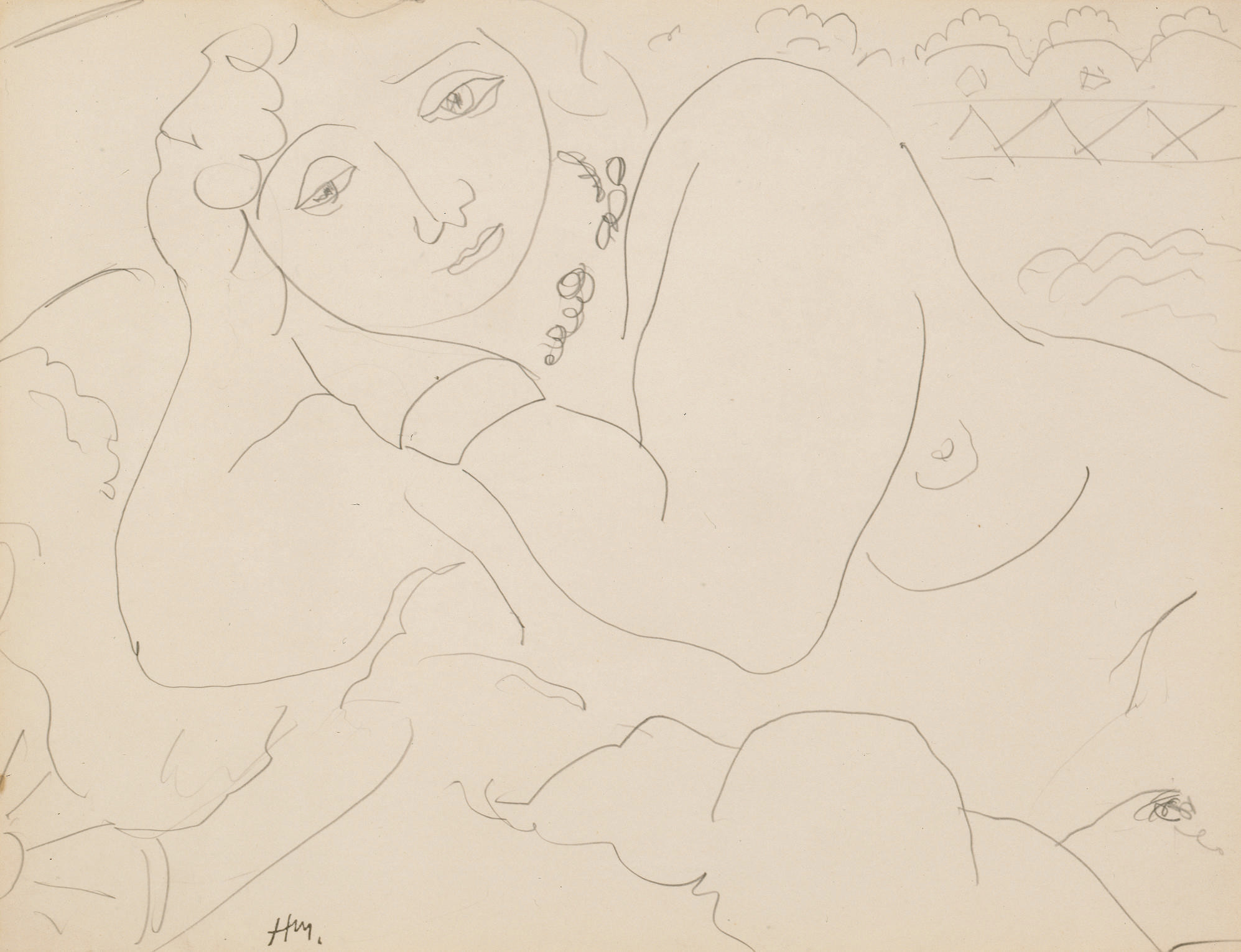 Femme allongée 
