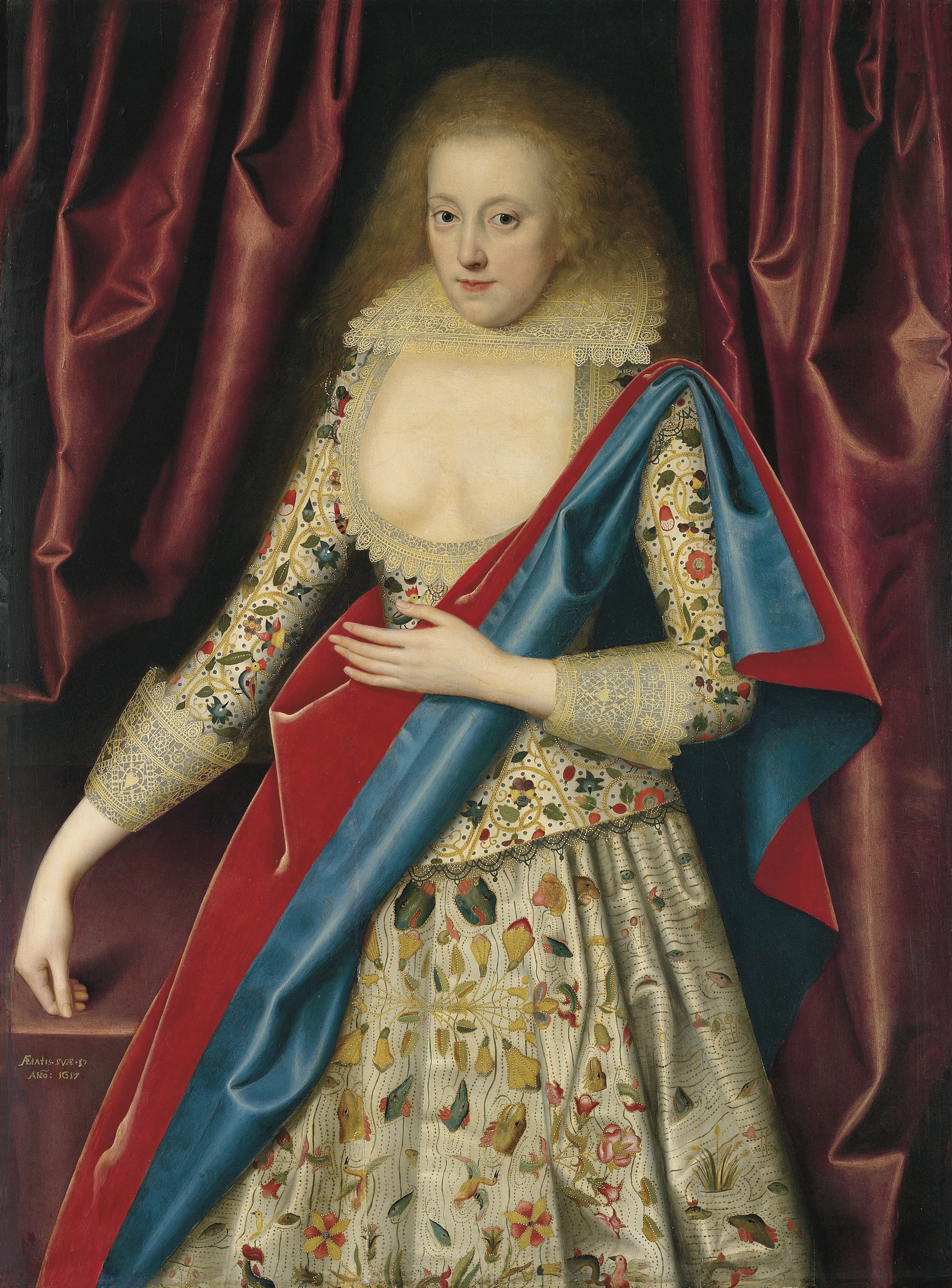 William Larkin (London c . 1580/51619) , Portrait of lady, probably