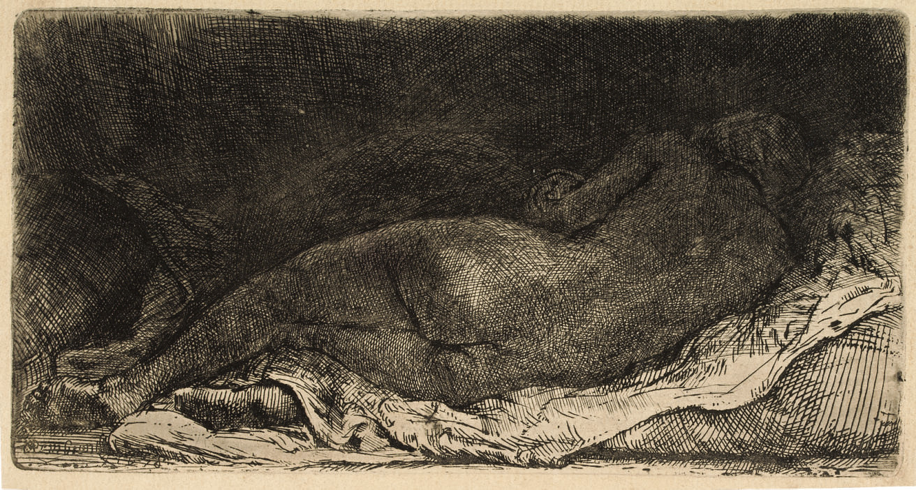 A Negress lying down (B., Holl. 205; H. 299) 
