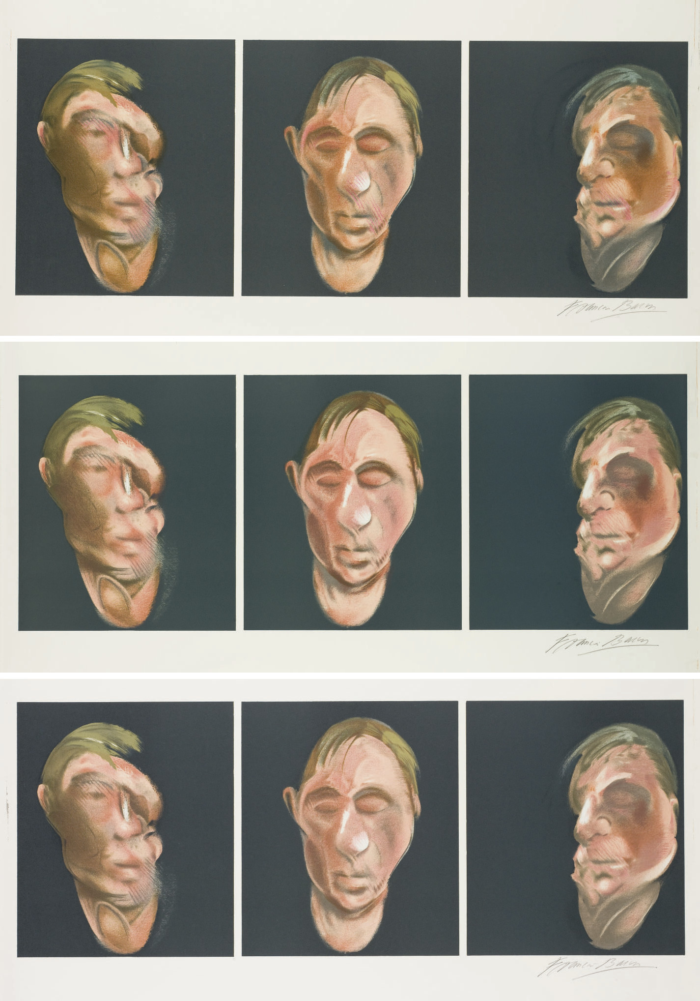 Three Studies for Self-Portrait, 1983 
