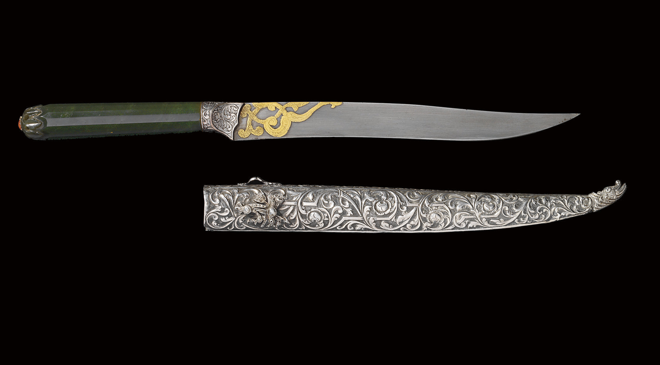 AN OTTOMAN JADE HILTED KNIFE , TURKEY, 18TH CENTURY Christie's