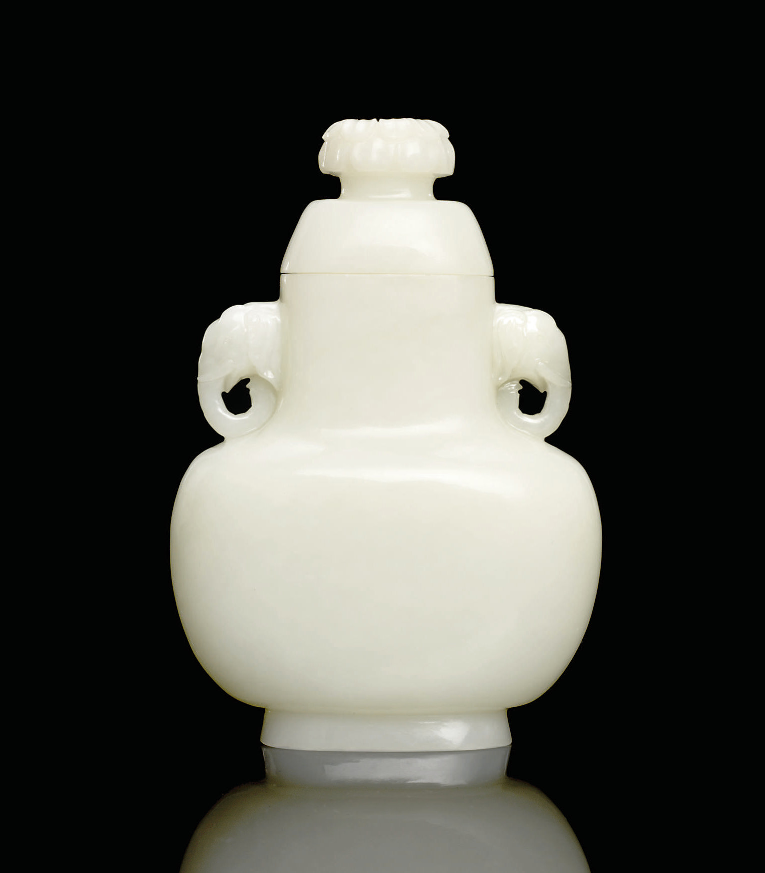 A FINE WHITE JADE VASE AND COVER , 18TH/19TH CENTURY Christie's