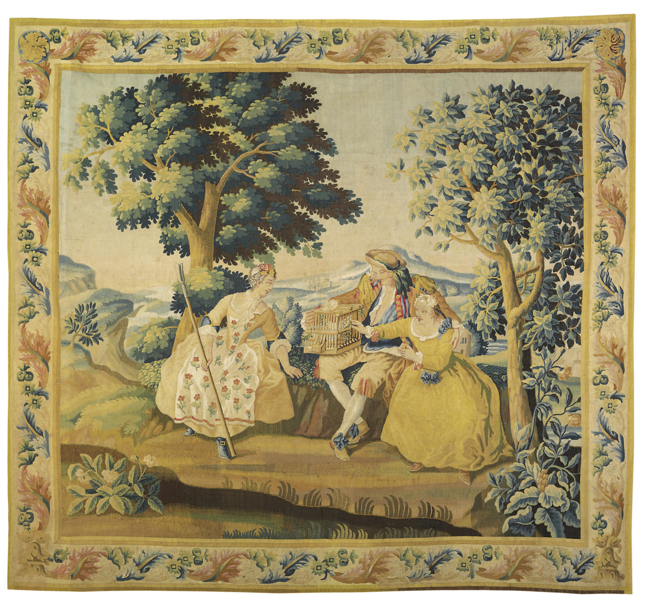 A GERMAN PASTORAL TAPESTRY , BY CHARLES VIGNE, BERLIN, SECOND QUARTER
