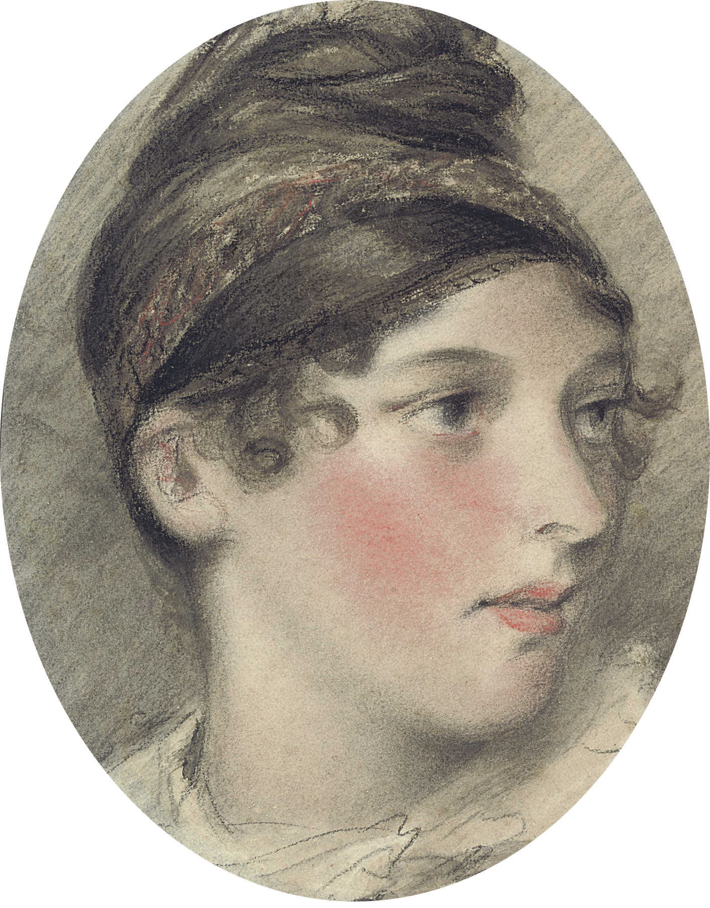 Portrait head of a lady 
