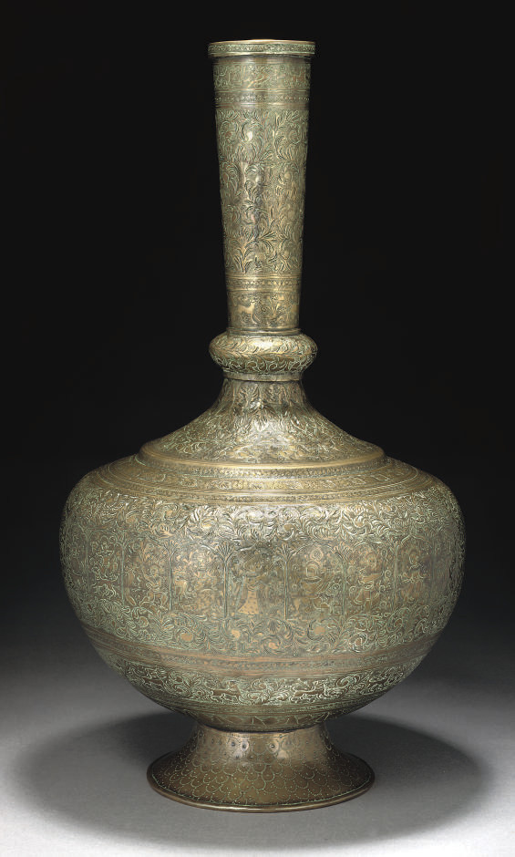 A LARGE REPOUSSE BRASS VASE, SRI LANKA, 19TH CENTURY Christie's
