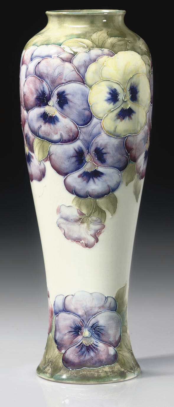 William Moorcroft For James Macintyre Co Pansy A Pottery Vase