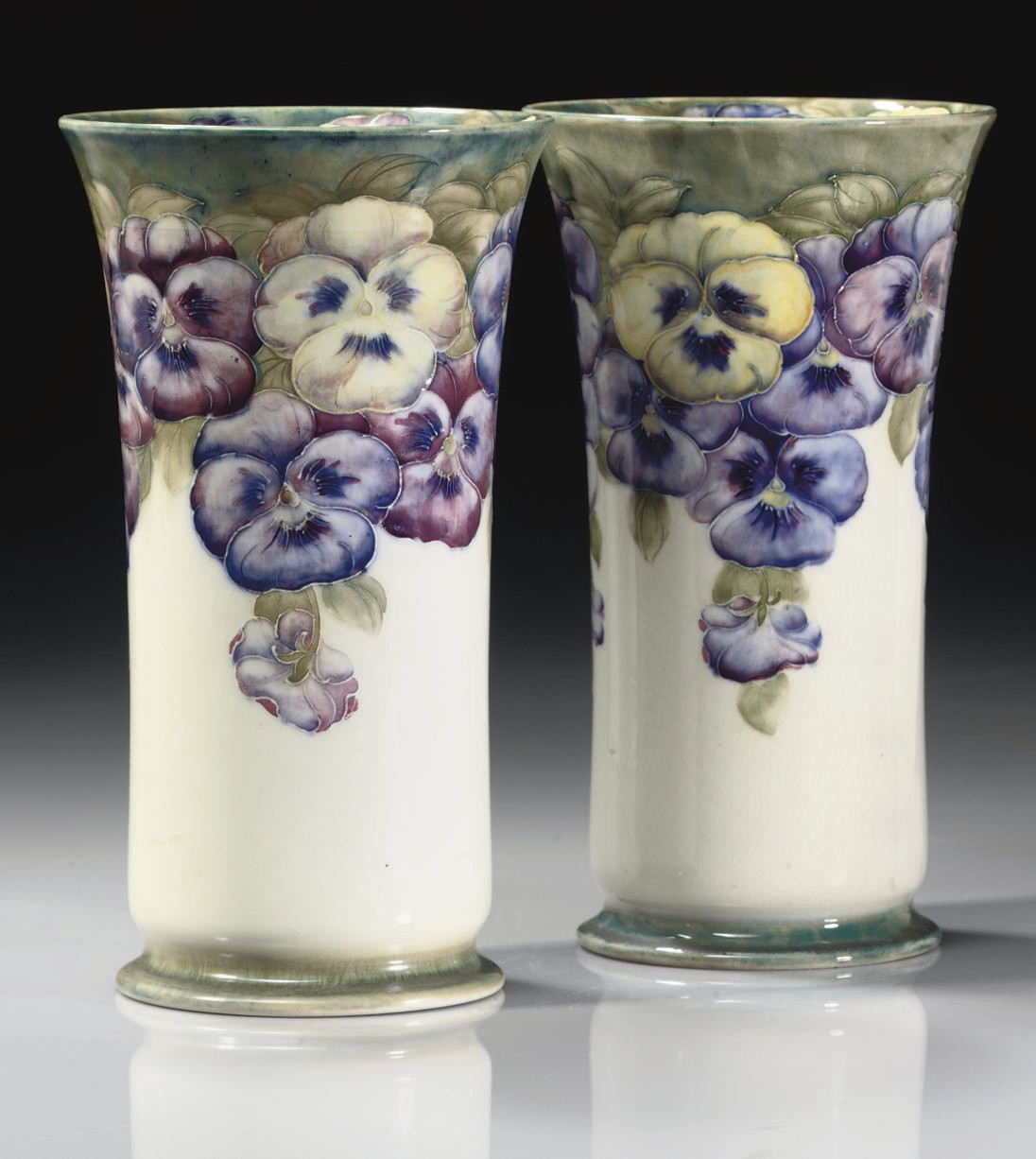 William Moorcroft For James Macintyre Co Pansy A Near Pair Of
