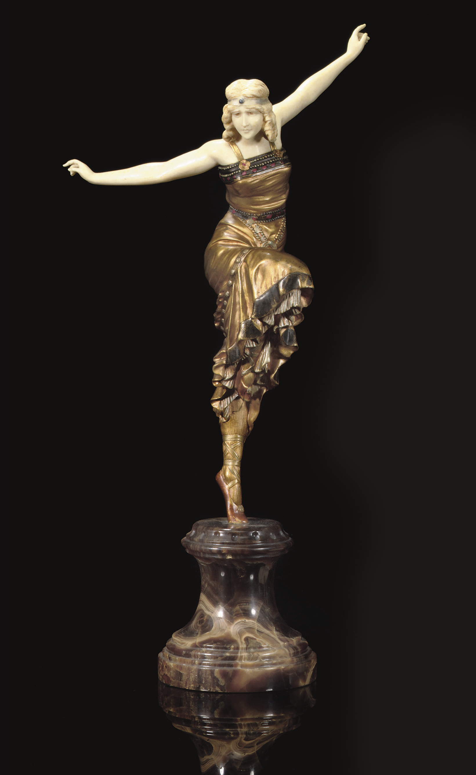 bronze and ivory figures