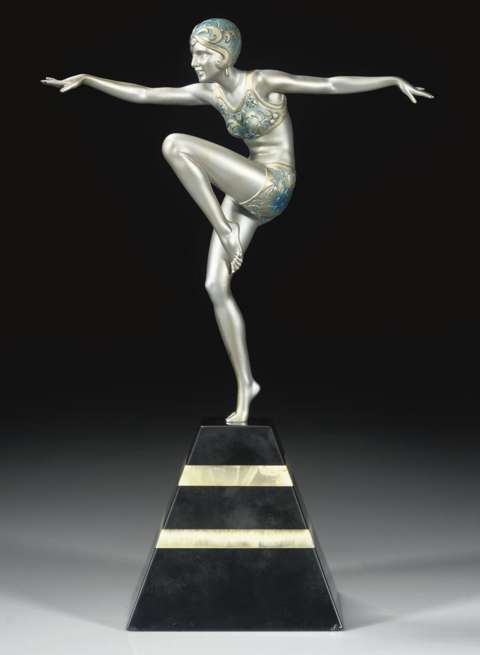FERDINAND PREISS , CON BRIO A COLDPAINTED BRONZE FIGURE, CIRCA 1925