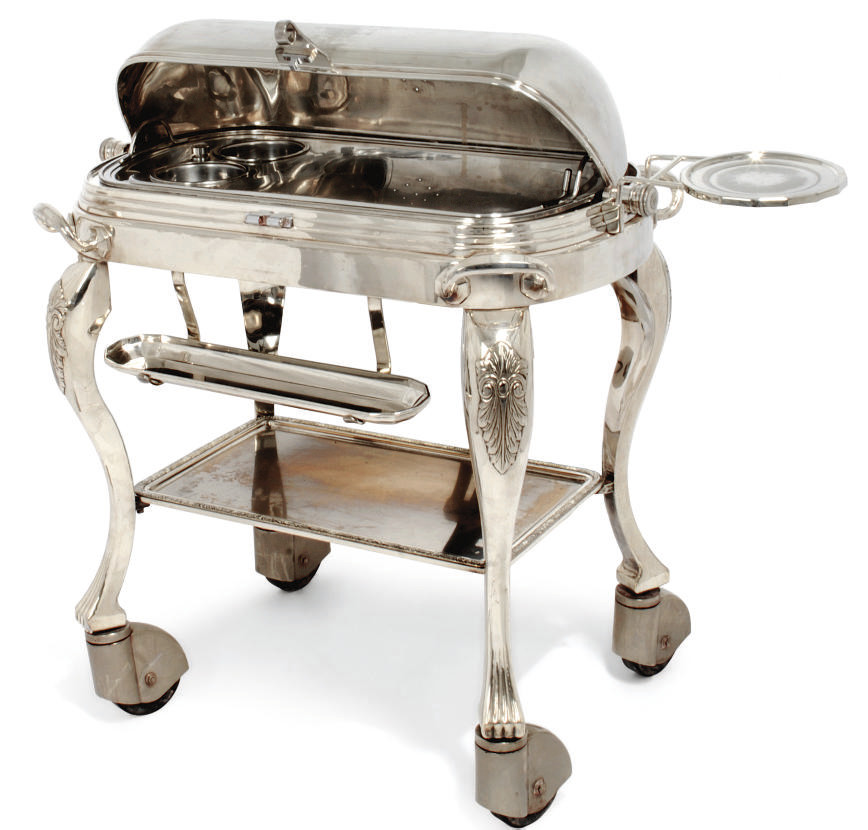A SILVERPLATED CARVING TROLLEY , 20TH CENTURY Christie's
