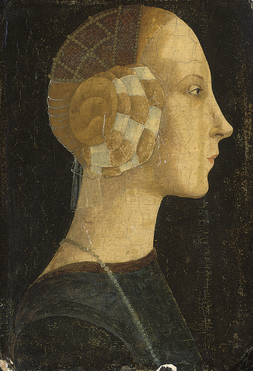 Manner of Piero del Pollaiolo , Portrait of a lady, bustlength, in