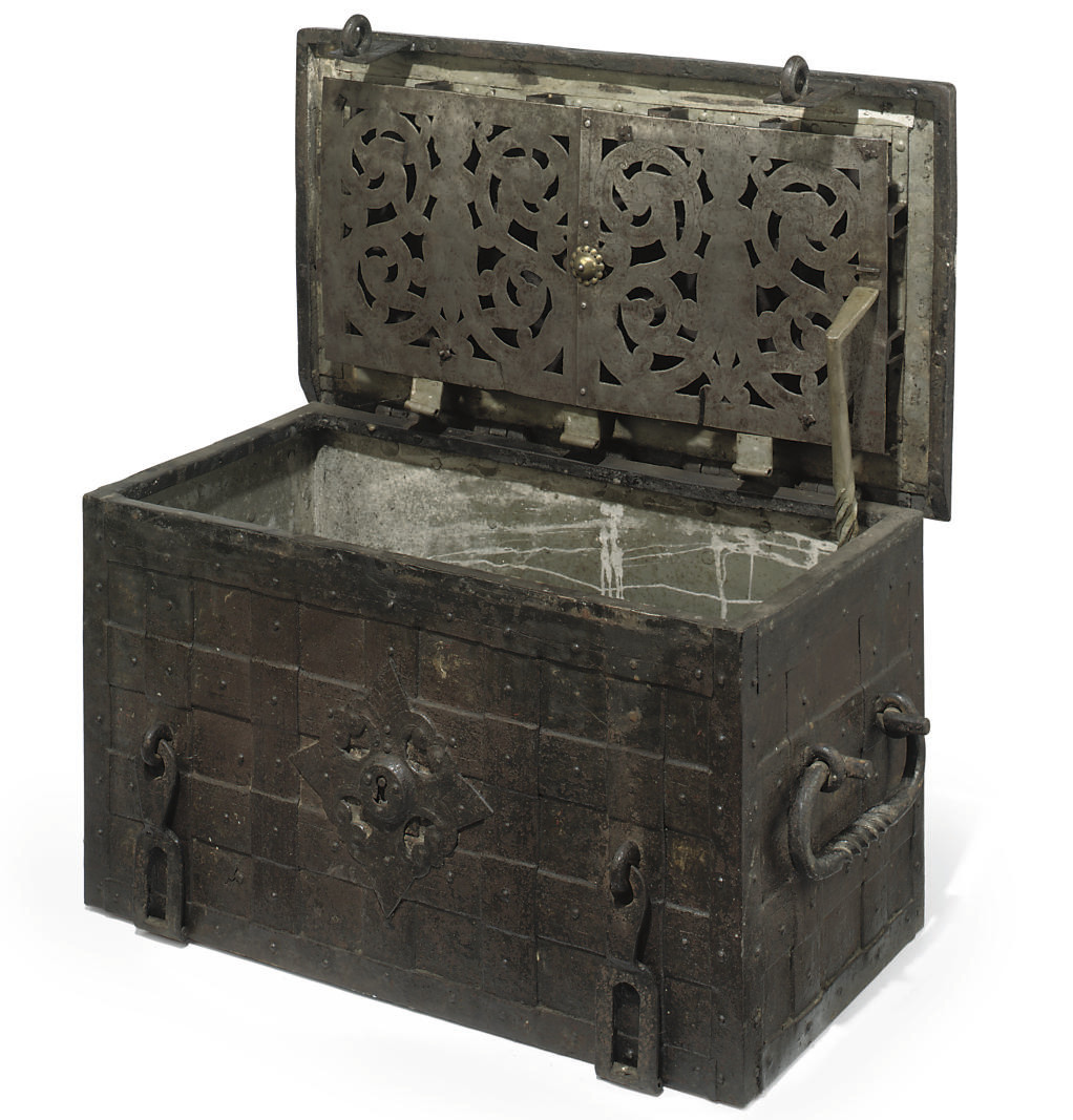 A GERMAN IRON 'ARMADA' CHEST , 17TH CENTURY Christie's