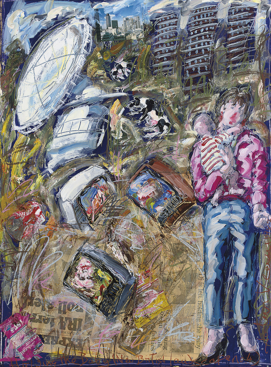 John Keane (b. 1954) , Holding the Baby (New British Landscape No. 4
