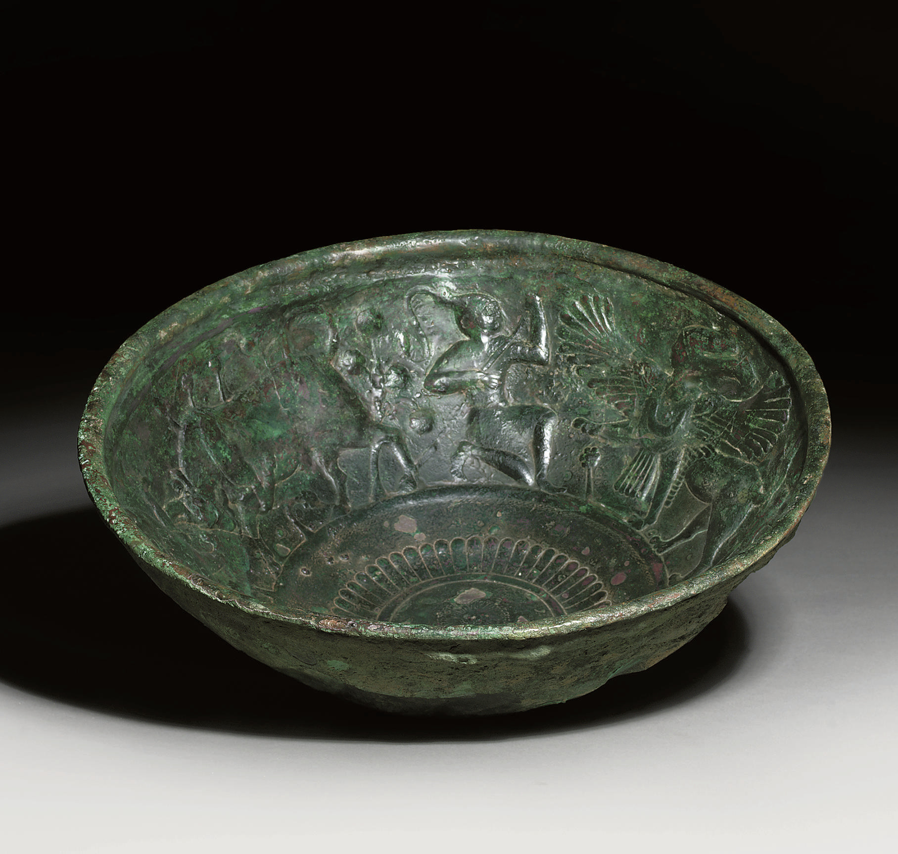A LARGE WESTERN ASIATIC BRONZE BOWL