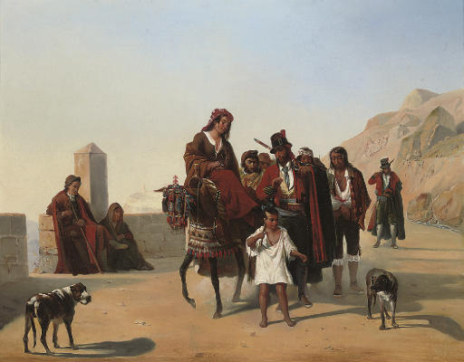 Publio de Tommasi (ITALIAN, 1849-1914) , A game of dice in the