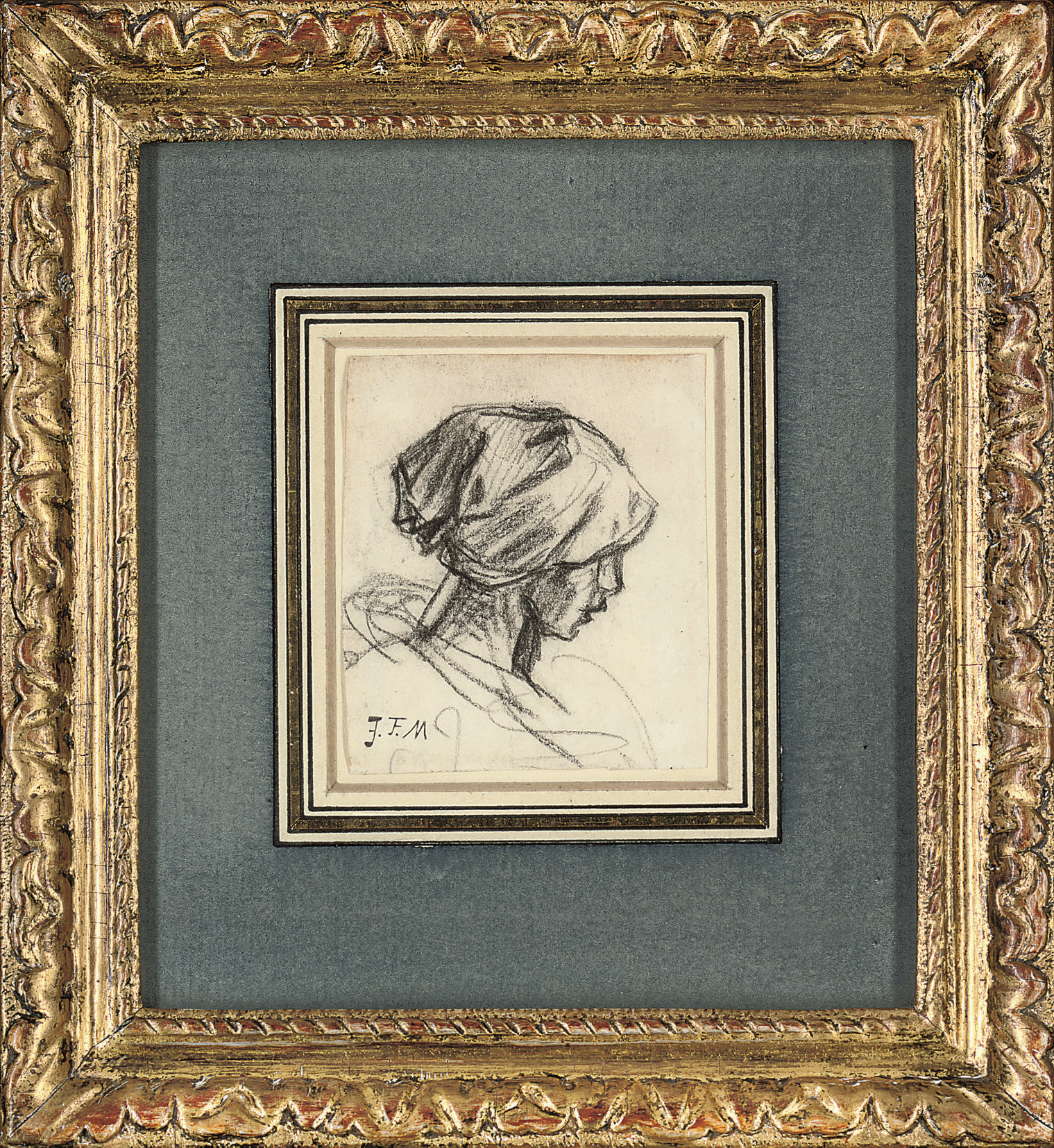 JeanFrançois Millet (French, 18141875) , Profile of a young peasant