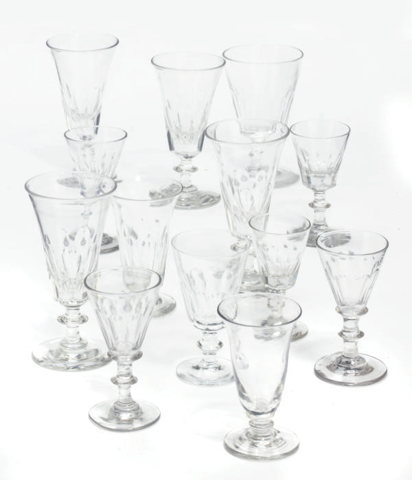 A COLLECTION OF CUTGLASS DRINKING GLASSES , 19TH CENTURY, ENGLISH