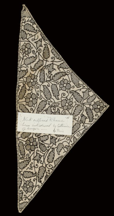 A BLACKWORK FOREHEAD CLOTH , ENGLISH, 16 17TH CENTURY | Christie's