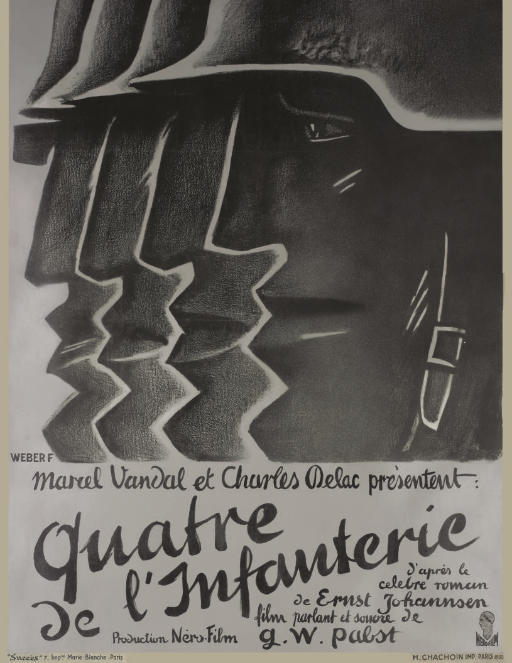 FILM QUATRE de L'INFANTERIE1918 Rrst-POSTER HQ 50x70cm d'une AFFICHE