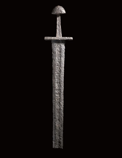 A VERY RARE VIKING SWORD, THE BLADE WITH ULFBERHT INSCRIPTION, CIRCA ...
