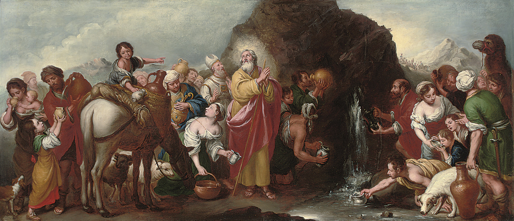 Картина моисей иссекает воду из скалы д бассано