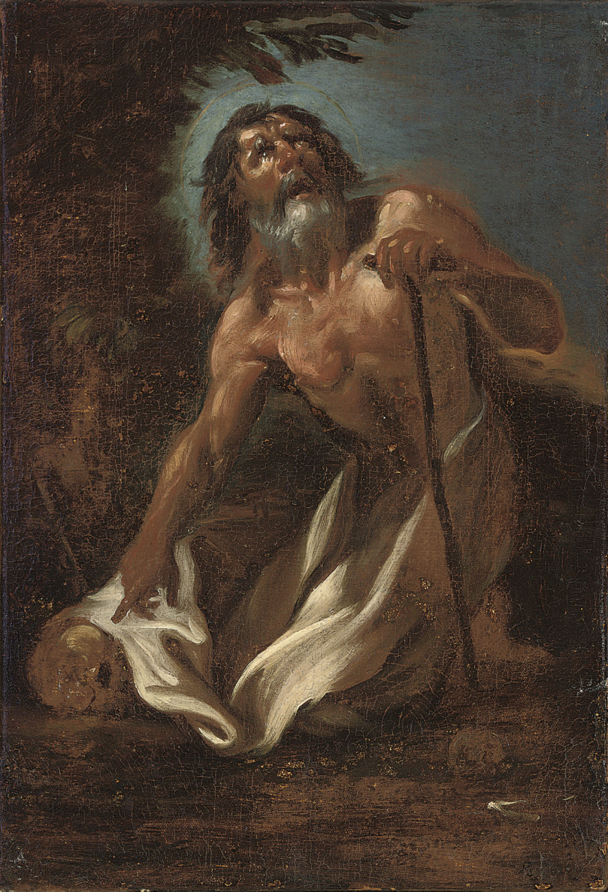Attributed to Giacinto Brandi (Gaeta or Poli 16211691 Rome) , A hermit