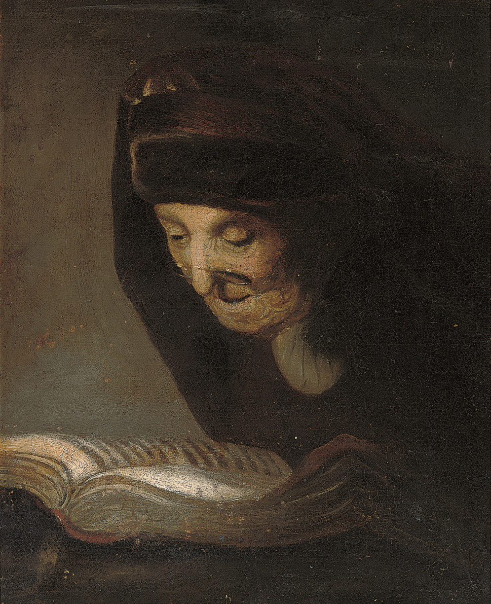 The artist's mother reading 
