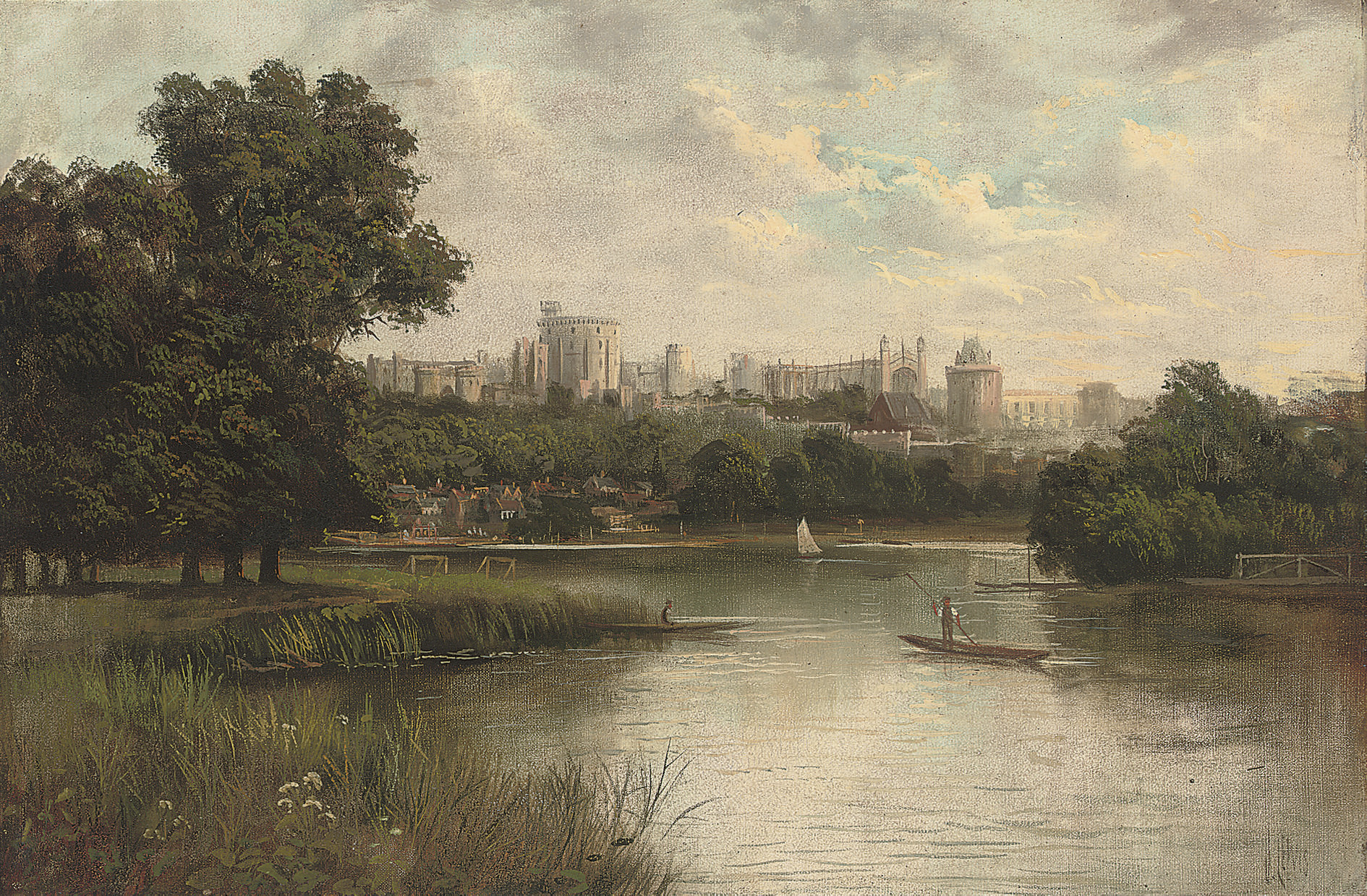 J. Lewis, 19th Century , Windsor from the Thames Christie�s