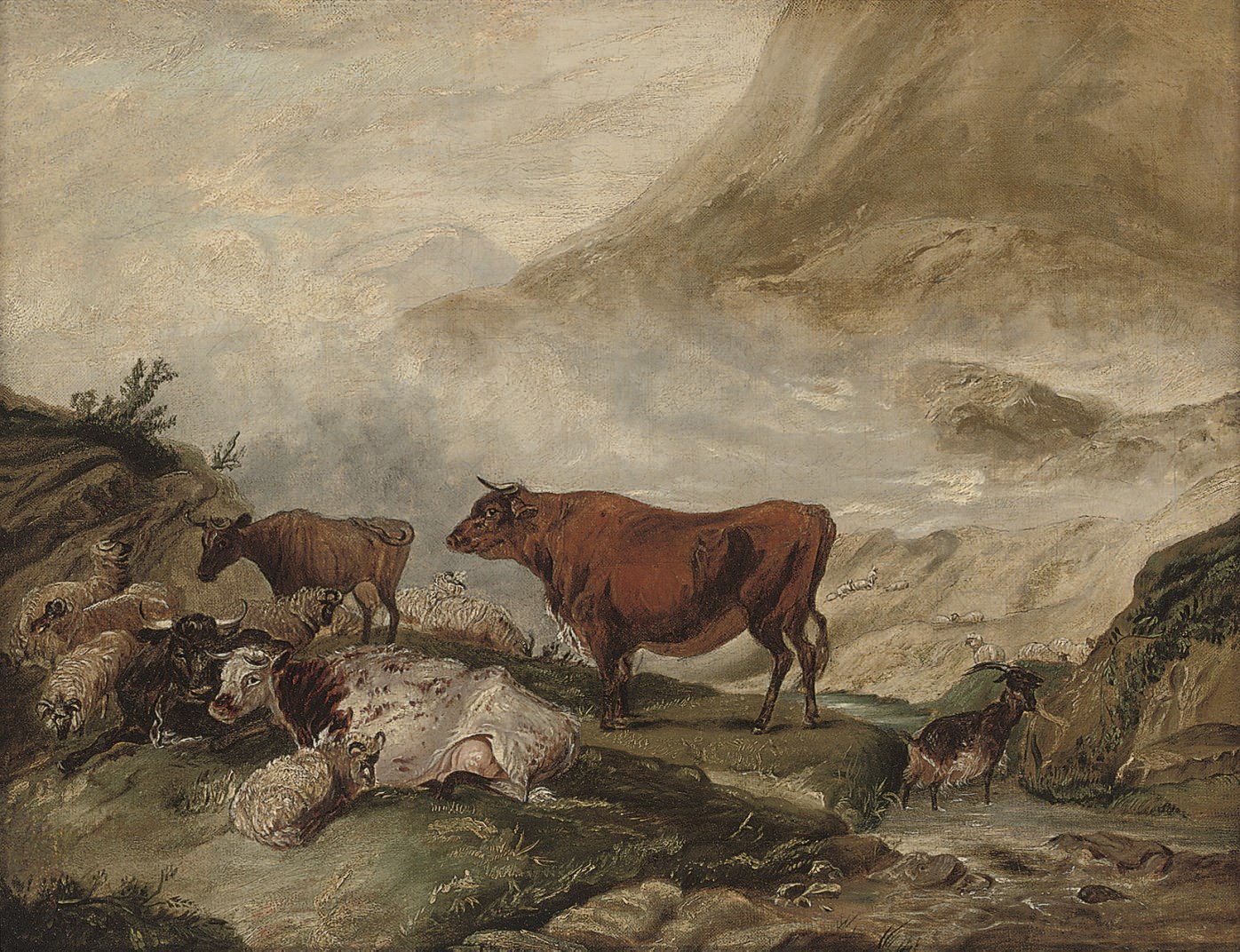 Circle of James Ward, R.A. (17691859) , Cattle and sheep in the
