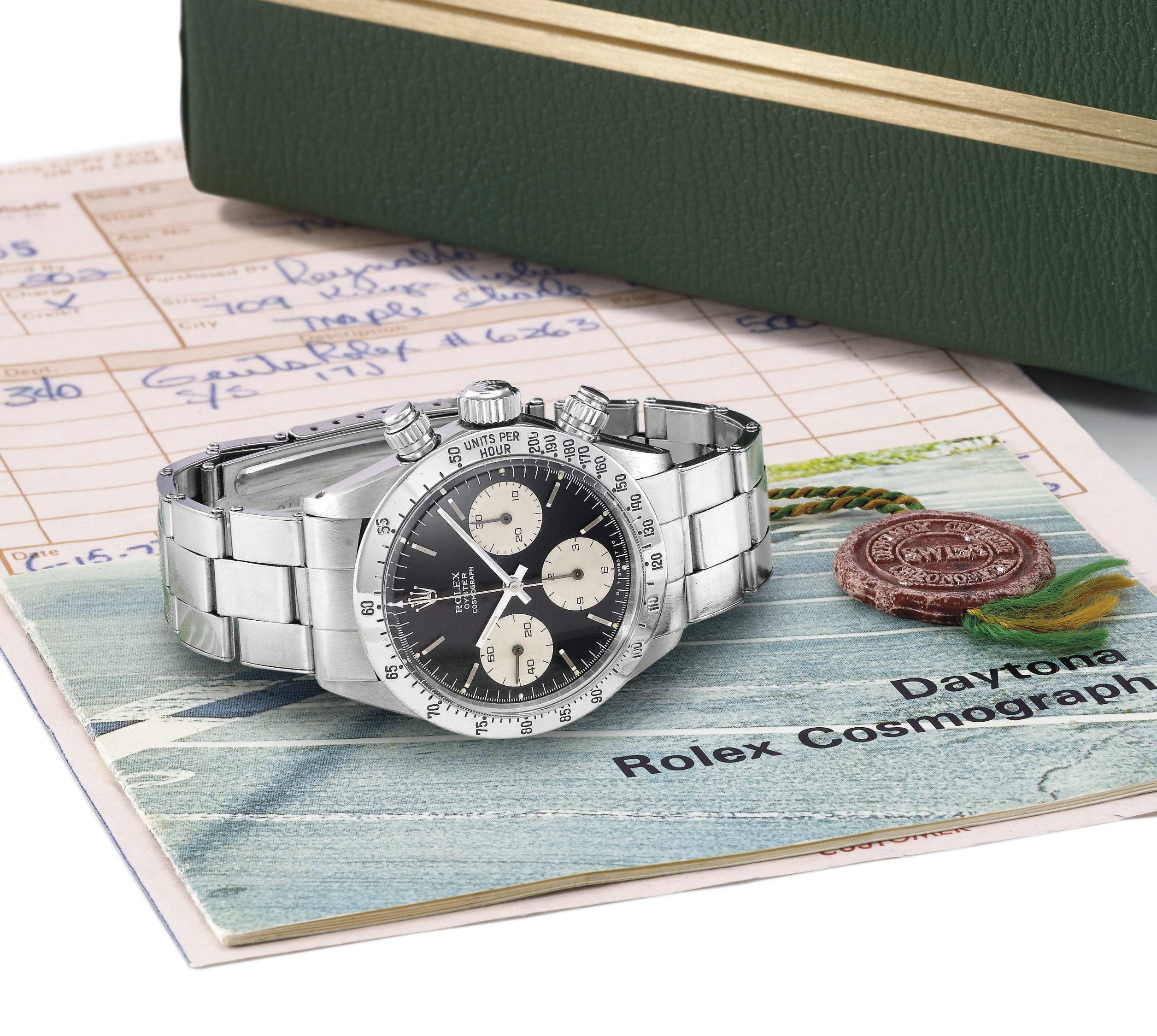 Rolex. A stainless steel water-resistant wristwatch with bracelet, international guarantee, original invoices, seal and box