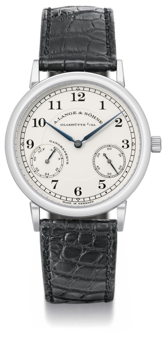 A Lange Sohne A Fine Platinum Wristwatch With Power Reserve