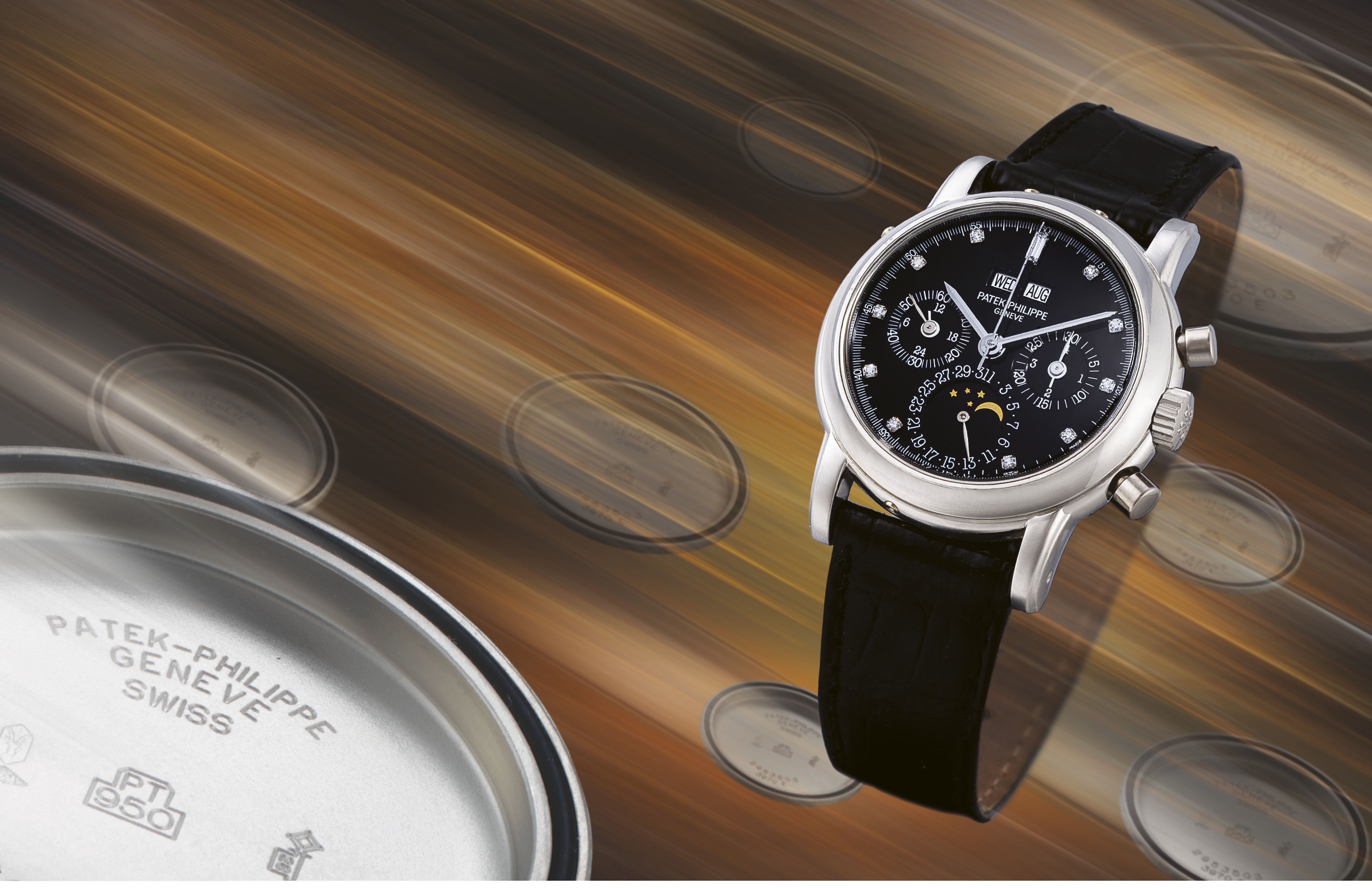 PATEK PHILIPPE, REF. 3970EP DIAMOND INDEX PLATINUM MANUAL-WINDING