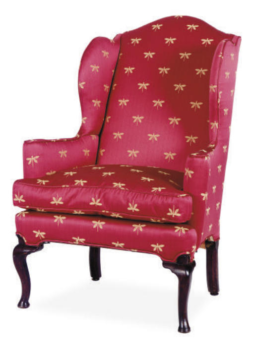 Wide Wingback Armchair : Roan Charcoal Gray Wingback Button Tufted