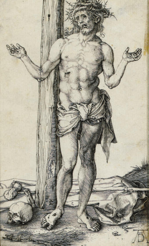 Man of Sorrows with Hands Outstretched (Bartsch; Meder; Hollstein 20) 

