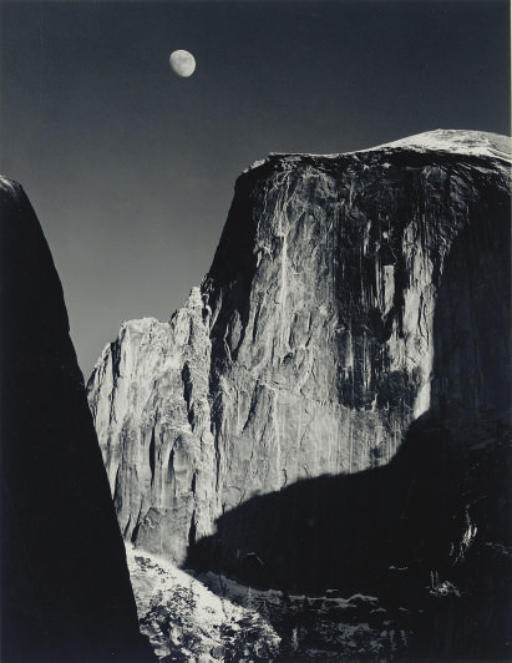ANSEL ADAMS (1902-1984) , Moon and Half Dome, Yosemite Valley, 1960
