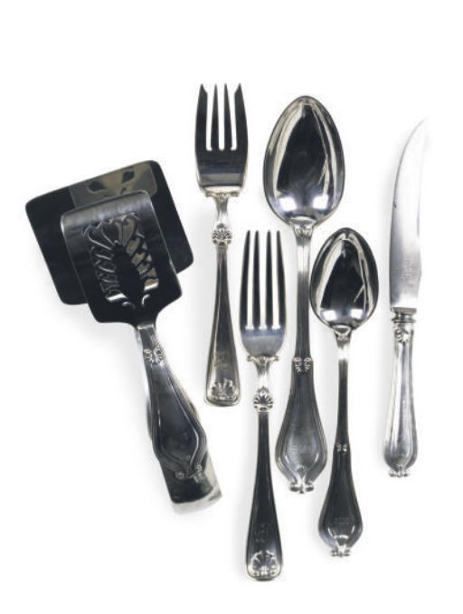 AN ASSEMBLED AMERICAN SILVERPLATED PART FLATWARE SERVICE, , MARKS FOR