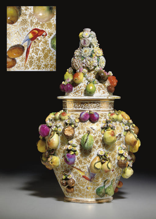 A FRENCH MAJOLICA WALL-POCKET , CIRCA 1900, BLACK PRINTED MARK FOR