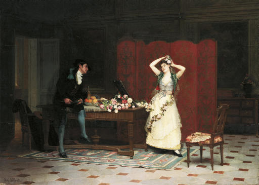 Gustave Léonhard de Jonghe (Belgian, 1829-1893) , Idle Moments