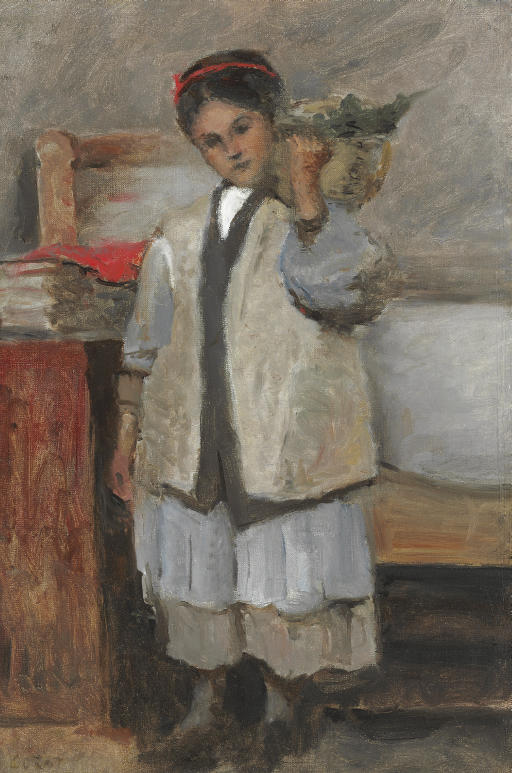 La petite Seraphine vêtue du gilet de Corot (dans sa chambre à Arleux)
