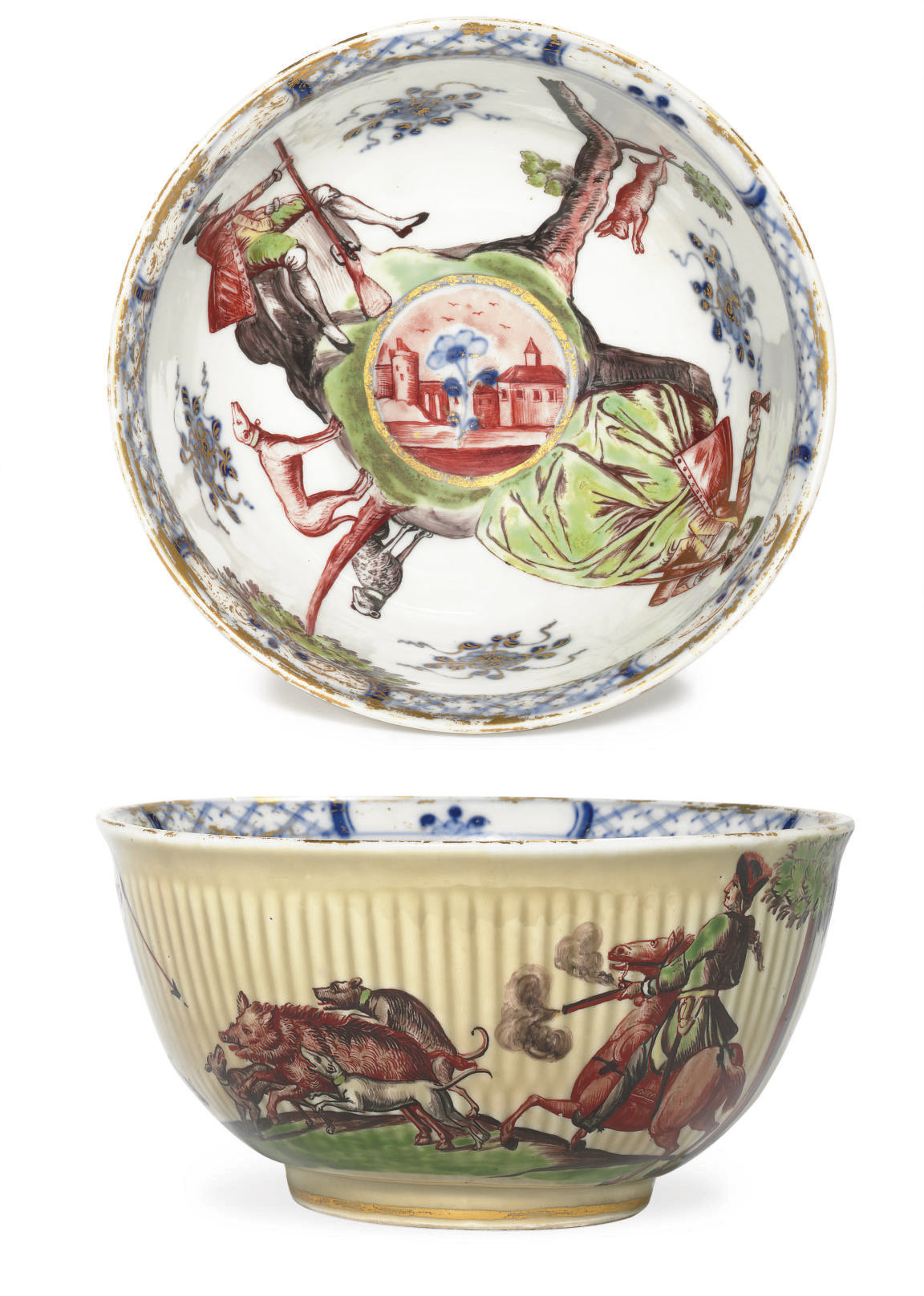 A MEISSEN CHINOISERIE TEAPOT AND COVER