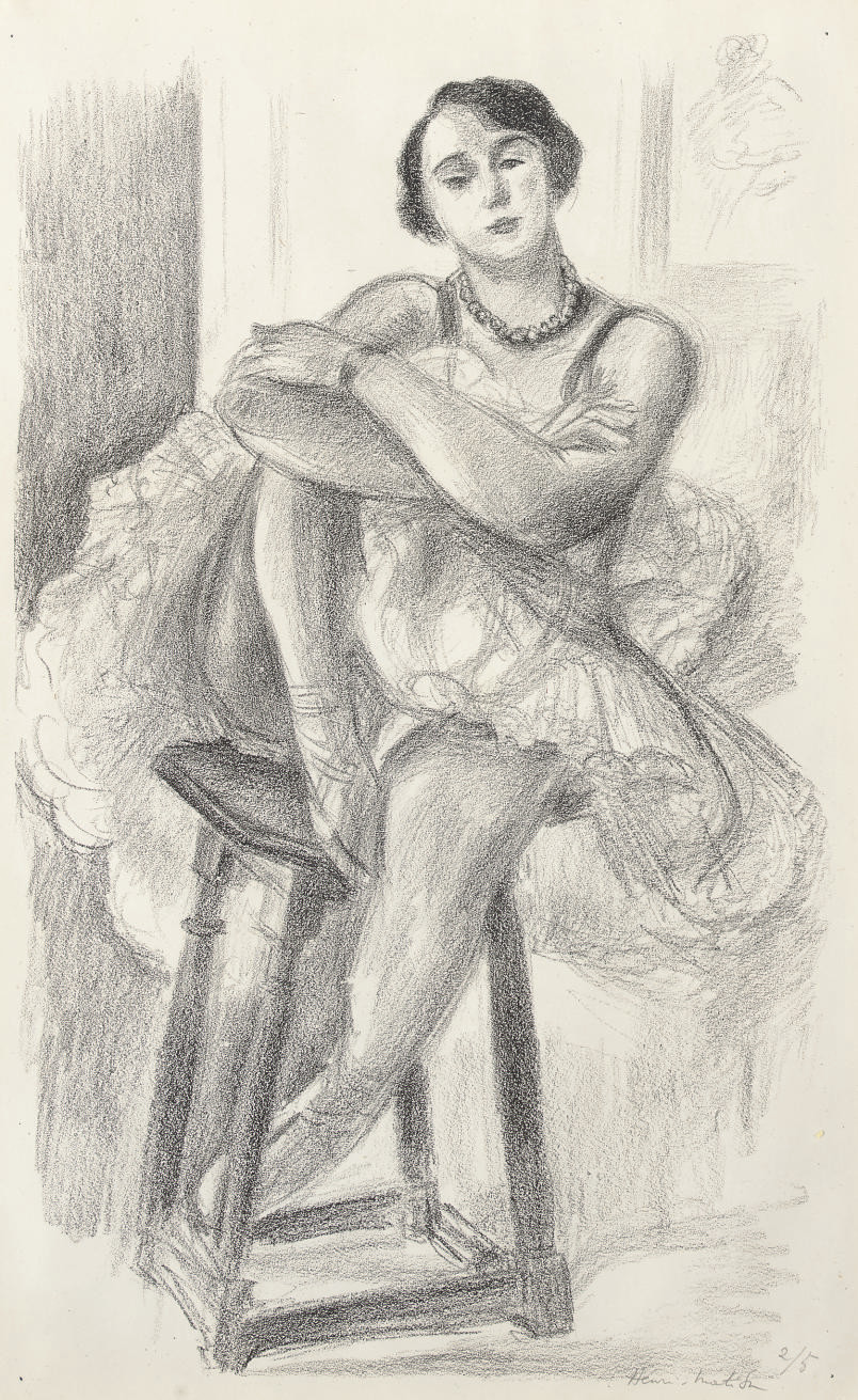 Danseuse au tabouret, from Dix danseuses (D. 481) 
