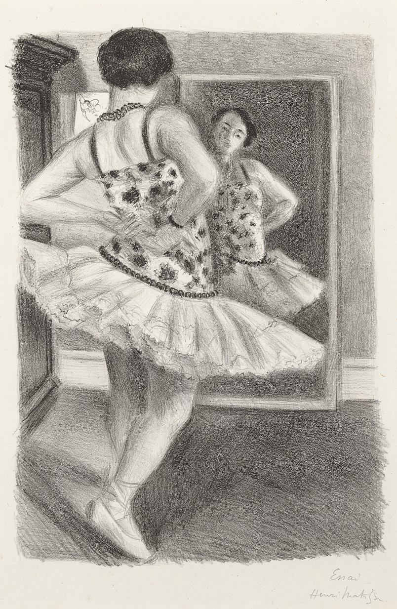 Danseuse reflétée dans la glace (D. 490) 
