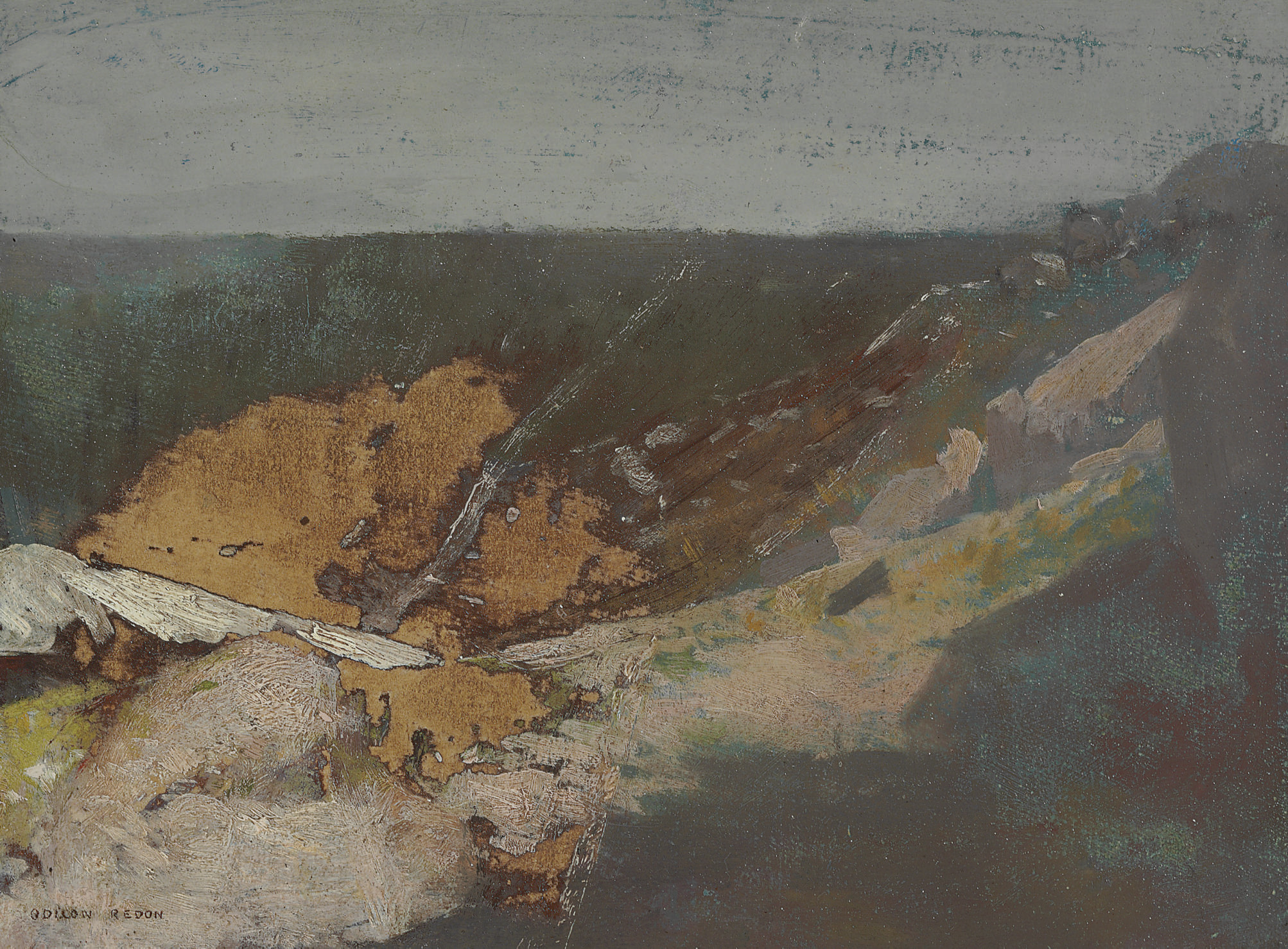 Paysage marin avec falaise 
