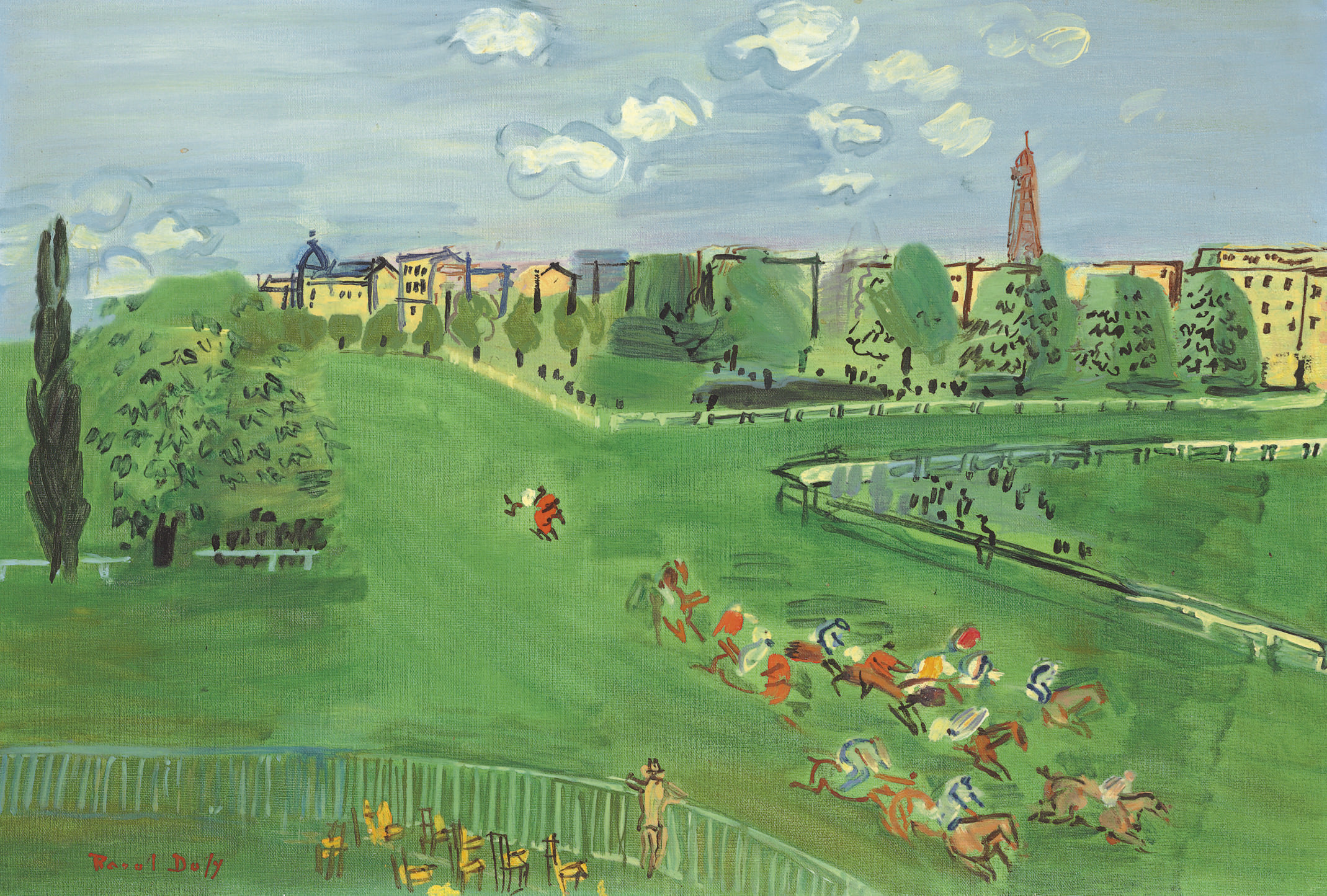 Raoul Dufy (1877-1953) , Le champ de courses à Auteuil | Christie's