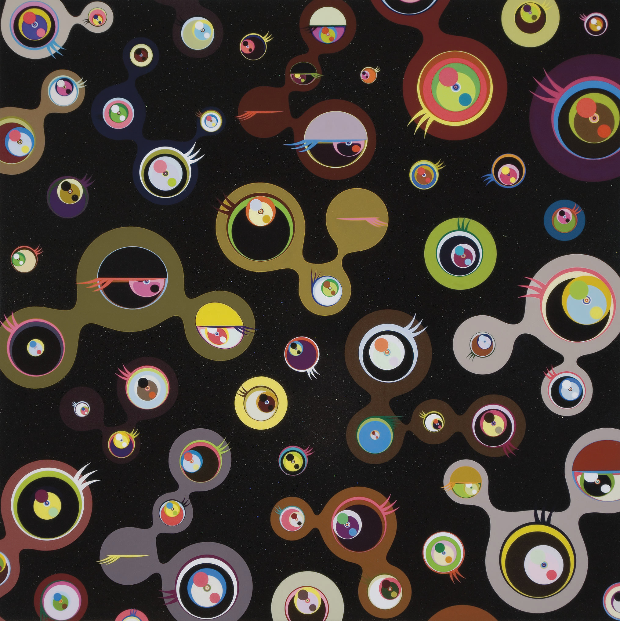 Takashi Murakami (b. 1962) , Jellyfish EyesBlack 4
