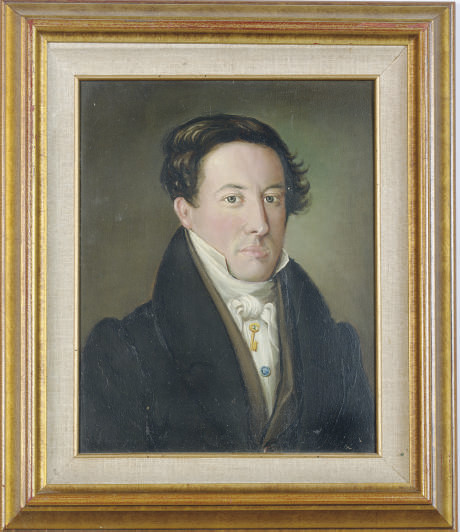 Attributed to Jose Maria Estrada (Mexican, 18101865) , Portrait of a