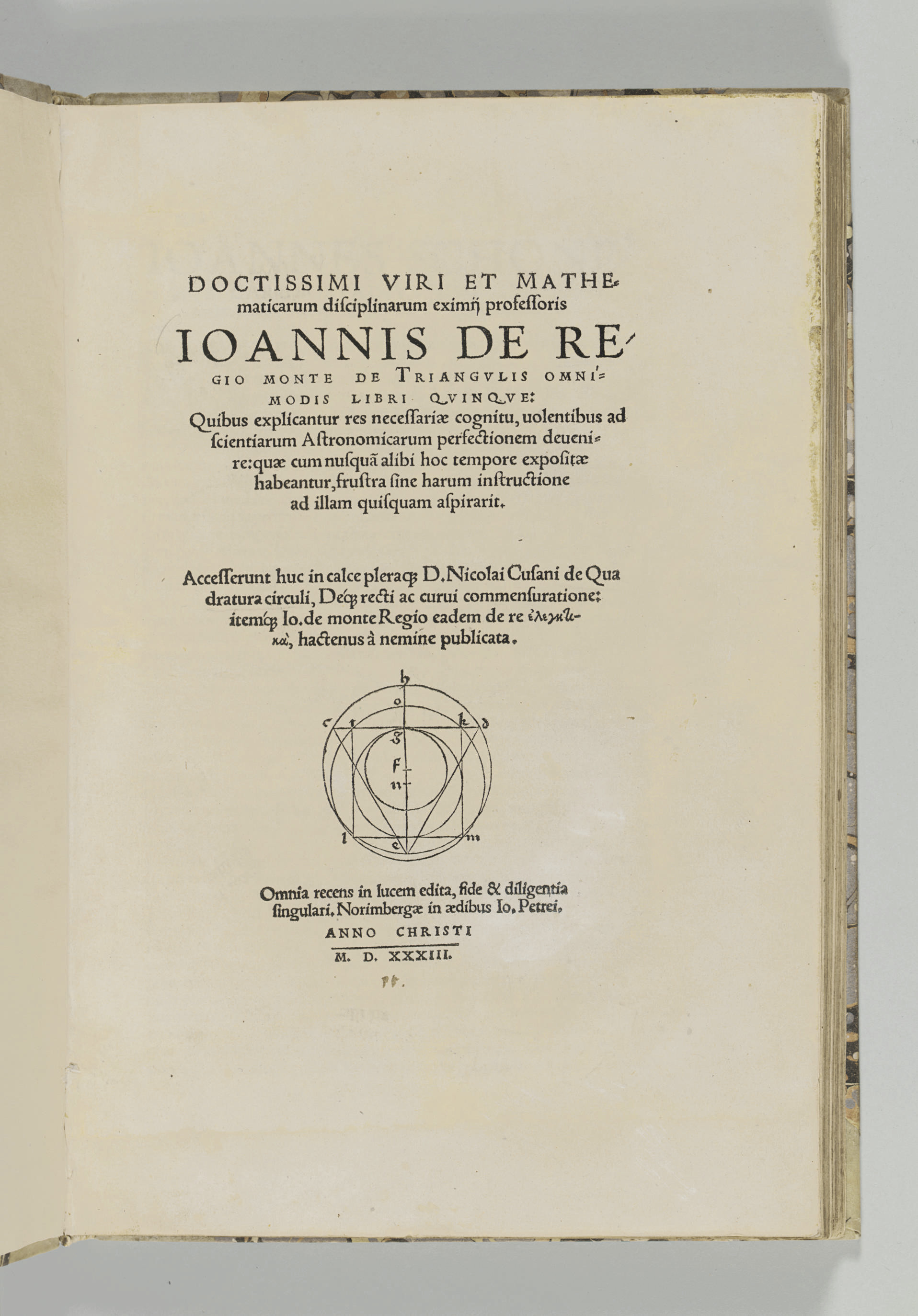 Regiomontanus Johann Muller 1436 1476 De Triangulis Omnimodis Libri Quinque Accesserunt Huc In Calce Pleraque D